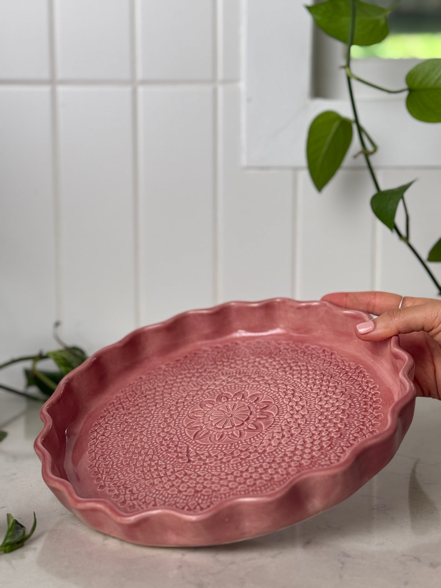Grandmother’s Rose — Limited Collector Platter (Large) 01