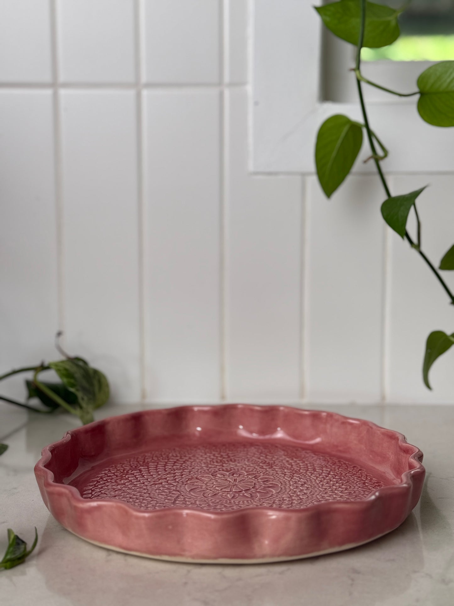 Grandmother’s Rose — Limited Collector Platter (Large) 01