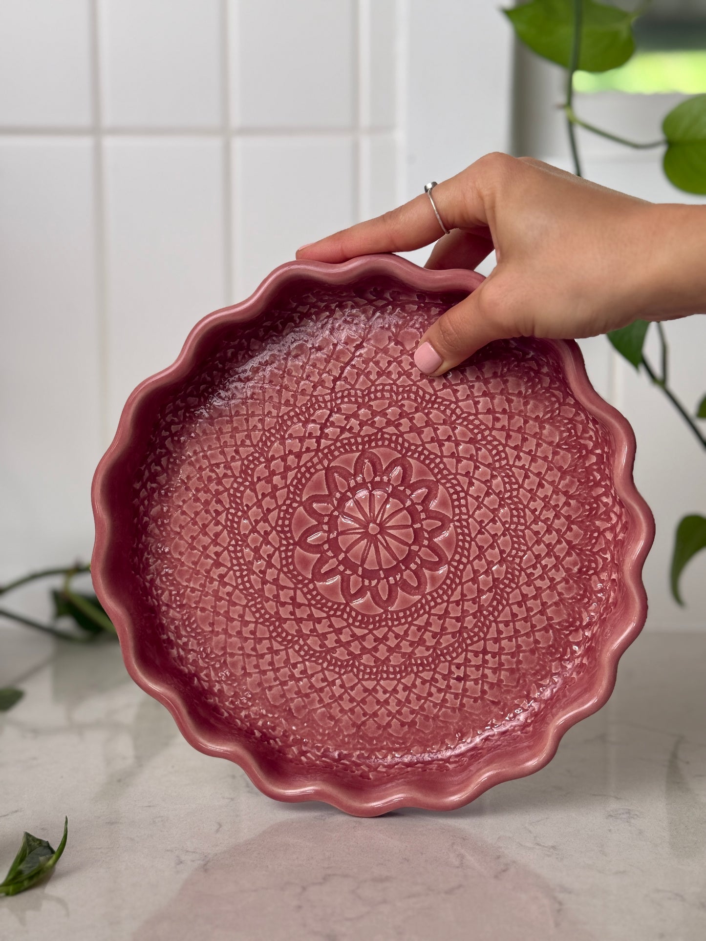 Grandmother’s Rose — Limited Collector Platter (Medium)